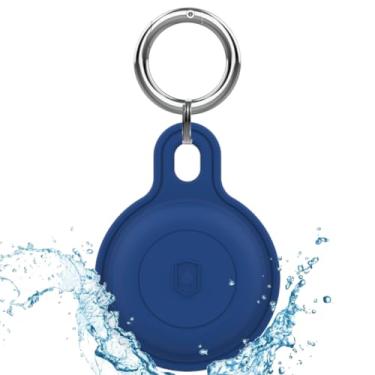 Imagem de Chaveiro Capa Case Para rastreador A Prova D'água Pet Mala Bolsa Total Proteção (azul escuro) - não acompanha o rastreador