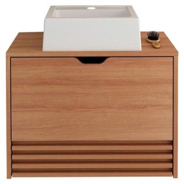 Imagem de Gabinete Com Cuba Para Banheiro Bn3630x13 Amendoa - TECNO MOBILI