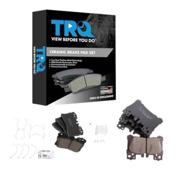 Imagem de TRQ Pastilhas de freio de cerâmica compatíveis com Lexus LS500 2019 LS500h 2018-2019