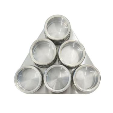 Imagem de Porta condimento inox magnético com 6 porta tempero - QUERO PRESENTEAR
