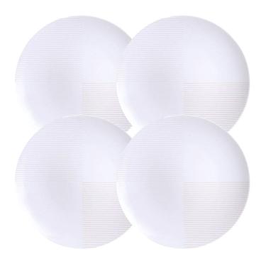 Imagem de Jogo De Pratos Fundos 23Cm Kit 4 Peças Grid Sopa Porcelana