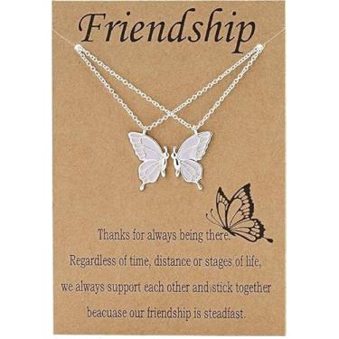 Imagem de Colar de cruz, bússola de borboleta, presente de amizade para mulheres, irmã, filha, formatura, Natal, aniversário, outono, joias modernas, presentes de Natal, presentes de amizade para mulheres