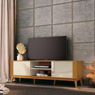 Imagem de Rack Ripado para TV até 60 Polegadas Legacy com pés em madeira maciça.