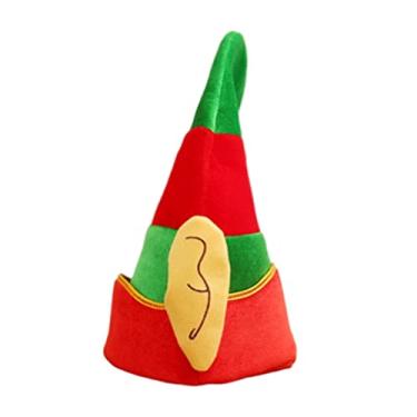 Imagem de ZJchao Chapéu de Elfo de Natal Com Orelhas Decorações Fantasia Chapéu de Bruxa Cosplay Partida Acessórios para Crianças Adultas de Listrado Verde Adulto