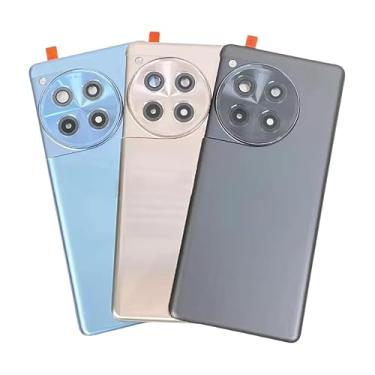 Imagem de Para Oneplus Ace3 12R Peças de reparo de painel de vidro traseiro PJE110 Capa de bateria traseira moldura com lente de câmera (ouro rosa)