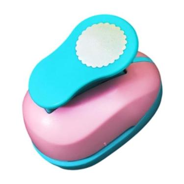 Imagem de Fancyes Perfurador de Papel com Formatos de Carimbo, Perfurador de Papel Manual para Artesanato Escolar, Ideal para Cartões de Festas Infantis e Projetos de, Forma de Círculo