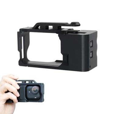 Imagem de SHEAWA Adaptador portátil com suporte de liberação rápida para Insta360 GO Ultra, capa protetora para câmera de ação, kit ergonômico de conversão de alça de câmera