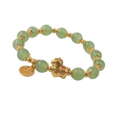 Imagem de 2026 Ano Novo do Cavalo Contas Pulseiras Pingente de Cavalo Cristal Pulseira Elástico Presente de Ano Novo, Small, Vidro, Sem Pedra Preciosa