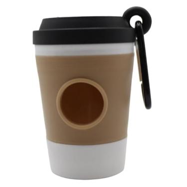 Imagem de Baoblaze Porta-sacos portátil para fezes de cachorro, 8 x 5 cm, ideal para petiscos e chaves. Design elegante, compacto e versátil com clipe, Tampa Preta