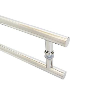 Imagem de Puxador Porta Duplo Em Aço Inox 50cm Modelo Tube - DECORPLACE