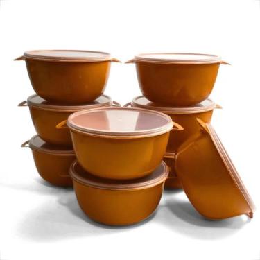 Imagem de Kit Potes Bowl Plástico 1L Tampa Cristal Cozinha Marmita 20 Unidades -