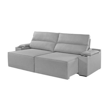 Imagem de Sofá 2 Lugares Retrátil E Reclinável M-180 Martins Veludo Cinza