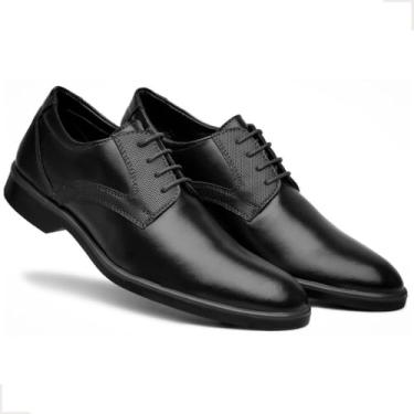 Imagem de Sapato Social Casual Masculino com Cadarço Confortavel Preto (Preto, BR, Adulto, Numérico, 40)