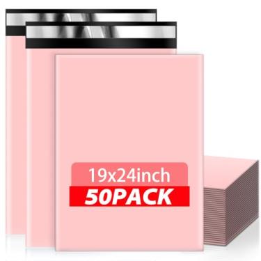 Imagem de Oududianzi Envelopes de poliéster extragrandes 19 x 24, 50 peças de sacos de envio à prova d'água, sacos de poliéster grossos para envio, sacos de envio autovedantes, sacos de embalagem de poliéster