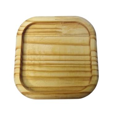 Imagem de Bandeja de Madeira Quadrada Presente e Decoração