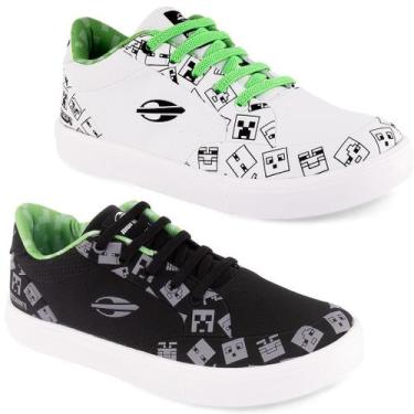 Imagem de Tênis Mormaii Infantil Urban Free Kids Minecraft Original, Branco, 34