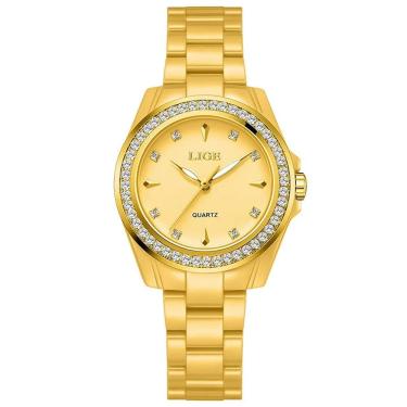 Imagem de Relógio Feminino design luminoso cerâmica vintage à prova d´agua