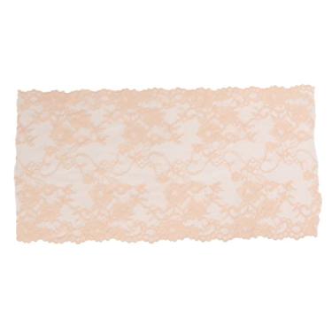 Imagem de Fita de renda elástica bordada, renda 24cm de largura, 10 jardas, acessórios de roupas diy para faixa de cabelo, decoração de tornozelo, material de nylon (Damasco)