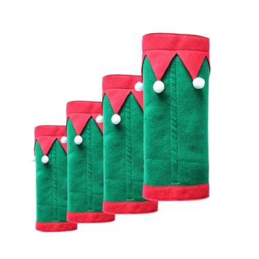 Imagem de Dynwave Conjunto de 4 peças de caneleiras natalinas para cavalos, protetores de perna confortáveis ​​e respiráveis, fáceis de vestir, acessórios para cavalos, Verde