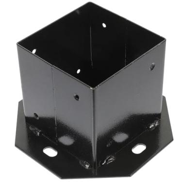 Imagem de KKSFBNKSK Guardrail Shield 4x4 Post Railing Suporte Base Suporte Casa Jardim Exterior Ferro Quadrado Flange Bases Cerca Portão