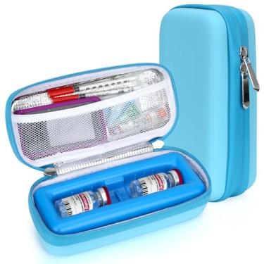 Imagem de YOUSHARES Estojo de viagem para refrigerador de insulina - Bolsa de transporte para diabetes aprovada pela TSA mantém os medicamentos frescos, organizador de medicamentos para diabéticos, protetor de