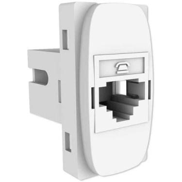 Imagem de Módulo Tomada Rj11 4 Vias Branco Gracia 85316 Alumbra