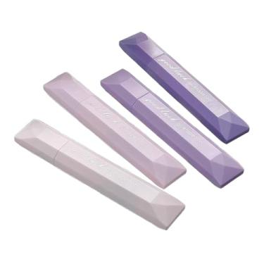 Imagem de Fenteer Conjunto de 4 rolos de fita adesiva dupla face para scrapbooking, artesanato e escritório, Roxo