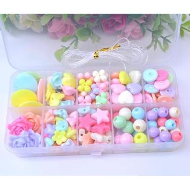 Imagem de 160 berloques de contas de argila de polímero para pulseiras, kit de fabricação de pulseiras fofas e divertidas, pulseiras de amizade, faça você mesmo, artes artesanais, presentes de aniversário
