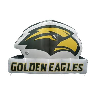Imagem de FANMATS Mascote inflável NCAA Southern Mississippi Golden Eagles - Exibição inflável autoinflável, ventilador e cordões embutidos, logotipo oficial da equipe - mostre seu espírito durante todo o ano