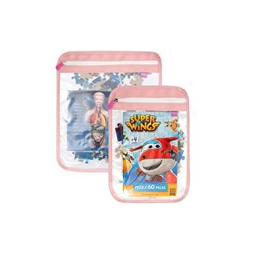 Imagem de Organizador de Brinquedos - QUEBRA-CABEÇA cor:rosa