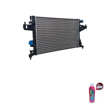 Imagem de Kit Radiador GM Agile Montana 1.4 1.8 + Aditivo Radiador Radiex R1892 Rosa Pronto Uso