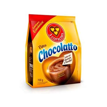 Imagem de Achocolatado Chocolatto 3 Corações Refil Pacote 700g