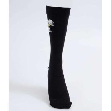 Imagem de Kit 2 Pares Meias Cano Longo Feminina Estampada Snoopy-83668, 34/39, P