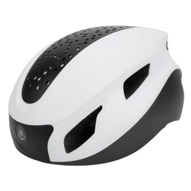 Imagem de Luocute Capacete Inteligente, Câmera WiFi 1080P AI Controle de Voz Microfone Com Cancelamento de Ruído Alto-falantes Integrados Sinais de Mudança de LED, Com (Branco)