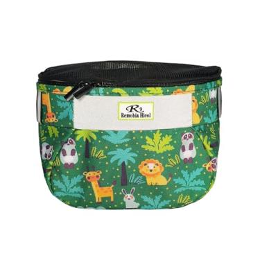 Imagem de Remobia Hicol Cesta de bicicleta infantil, bolsa durável para bicicleta e scooter, bolsa de guidão de bicicleta de tecido impermeável para meninos, meninas, crianças pequenas com aba de malha com