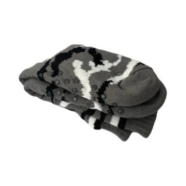 Imagem de Meias Térmicas De Veludo Leopard Para Homens, Quentes, Antiderrapantes