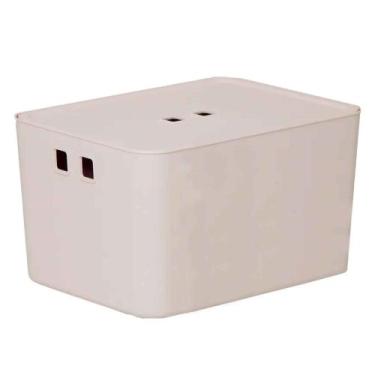 Imagem de Caixa Plástica Organizadora 18L com Tampa Creme - Paramount Plasticos