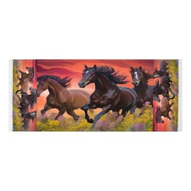 Imagem de Wassud Horse Riders in The Sunset Capas de lavadora e secadora, protetor de lavadora com sacos de armazenamento, capa de geladeira à prova de poeira com bolsos para lavanderia doméstica, cozinha, 120