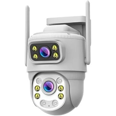 Imagem de Câmera Inteligente Wi-Fi 3MP com Dupla Lente – Visão Colorida à Noite, Zoom Digital 4x e Monitoramento pelo Celular