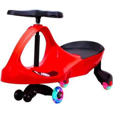 Imagem de Carrinho Rolimã Zig Zag Car Vermelho com Preto 360 Roda Led CBS0396I -