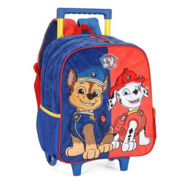 Imagem de Mochila Patrulha Canina Infantil Luxcel Rodinha Chase Marshall
