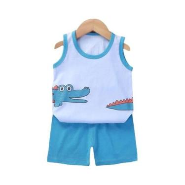 Imagem de Conjunto De Roupa Infantil De Verão Para Meninos E Meninas, Camisetas,