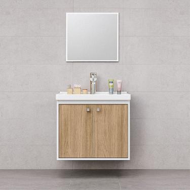 Imagem de Gabinete Armário para Banheiro 50cm MDF com Lavatorio PRETO