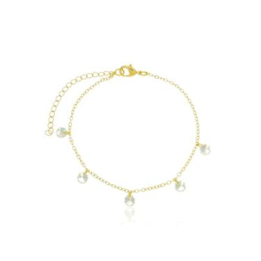 Imagem de Pulseira Feminina – Acabamento Dourado – Corrente Delicada 2g – Joia para Presente