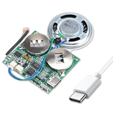 Imagem de Icstation Módulo de som com sensor de luz faça você mesmo, chip de som gravável micro USB, alto-falante de memória de 8 m, caixa de reprodutor de música programável para aniversário, cartão
