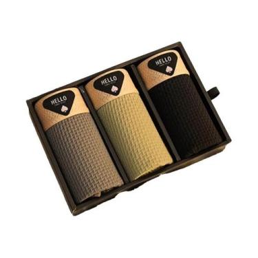 Imagem de Shorts Boxer De Malha De Seda Gelada Para Homens 3 Peças Sexy Fino U C