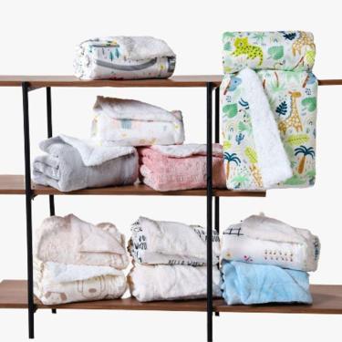 Imagem de Manta Bebê Sherpa/Flannel 100X75 Dupla Face