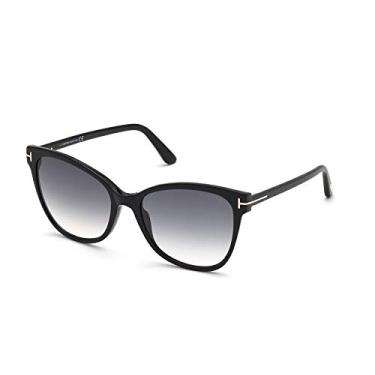 Imagem de Tom Ford Óculos De Sol Femininos Ani Ft 0844 Preto Brilhante/Cinza Escuro Com Lentes 58/18/140
