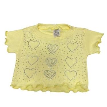Imagem de Blusa Magic Sky Kids Infantil Manga Curta Básica Com Strass Feminina-Feminino