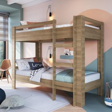 Imagem de Beliche Infantil Slim Completa Móveis - Aveiro OAK